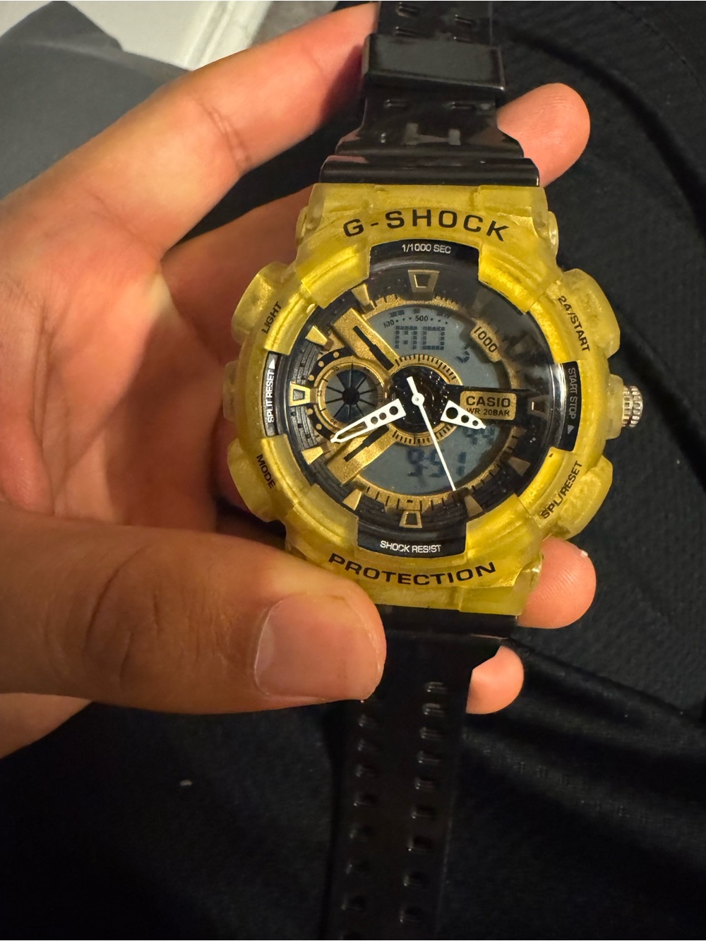 G-Shock Yellow and Black Resin Sport Watch